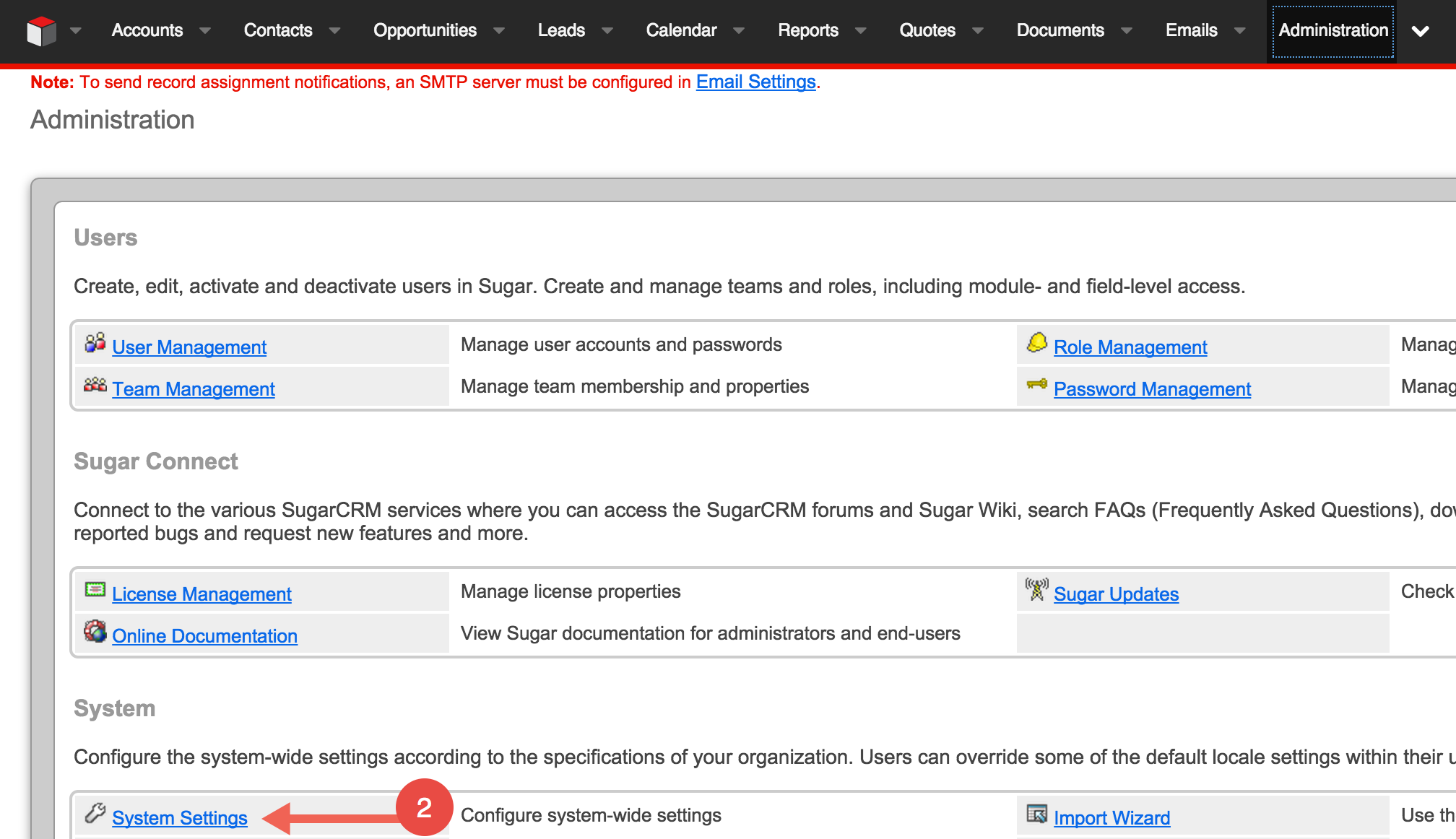 SugarCRM Connected App step 2