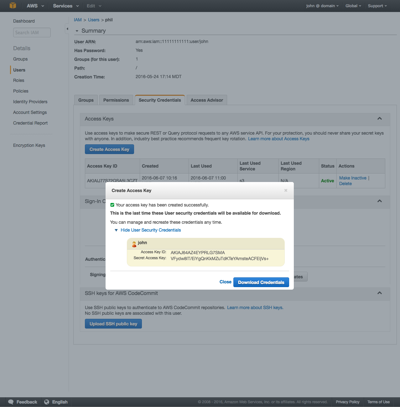 Amazon S3 Connected App step 6